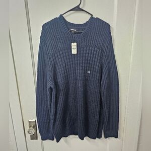 NWT Express mens blue and black sweater.  Sz large